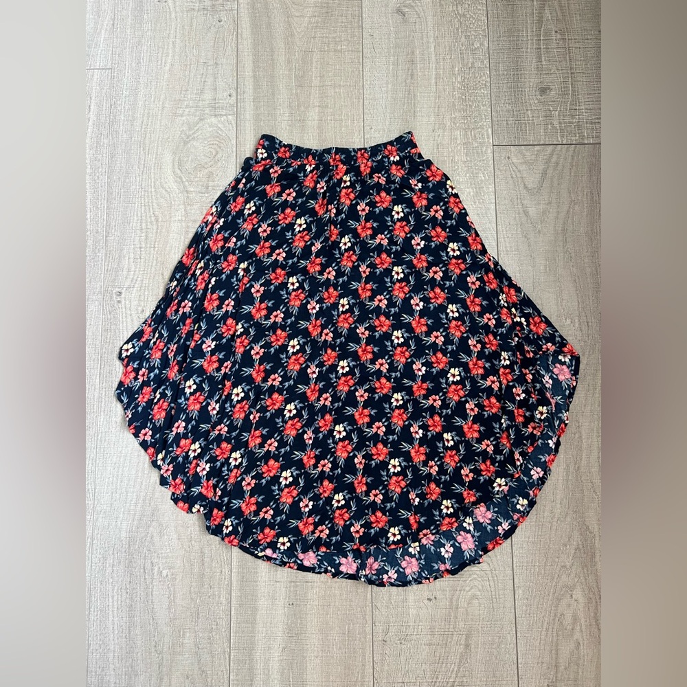 Hollister A-Line High-Low Casual Midi Skirt
